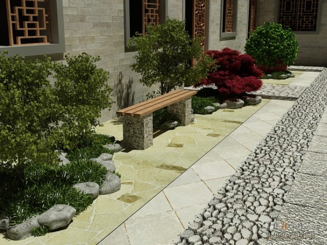 中式庭院-裝修設(shè)計(jì)效果圖-劉森佳設(shè)計(jì)師作品-設(shè)計(jì)本